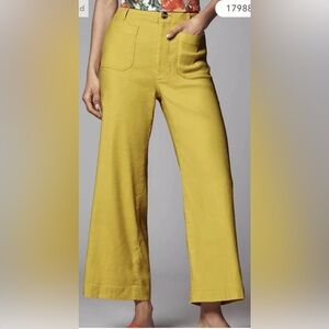 Maeve Collette cropped yellow pants. Size 30